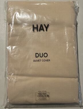 HAY Duo Twin Duvet Cover Cappuccino 100% Cotton Zipper Closure